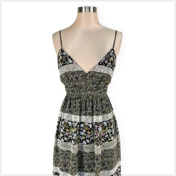 Sheri Martin Vintage Deadstock Floral Long 80's Boho Maxi Dress New NWT Size 8 - Picture 2 of 4